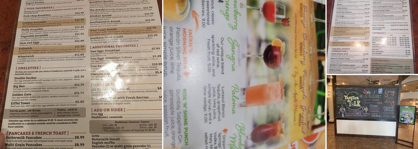 The Toasted Yolk Cafe Menu