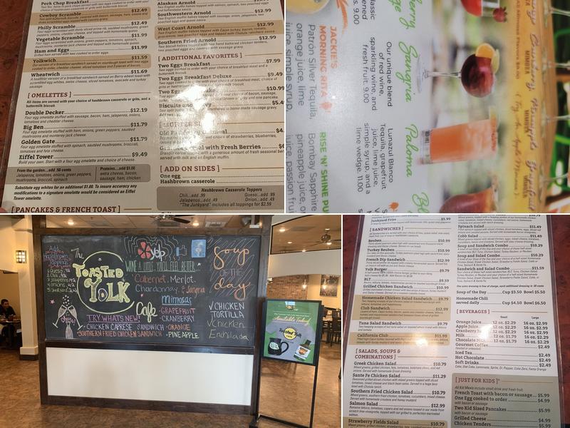The Toasted Yolk Cafe Menu