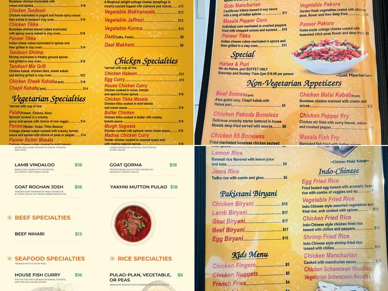 Howzatt Menu