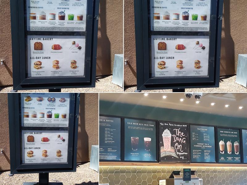 Starbucks Menu