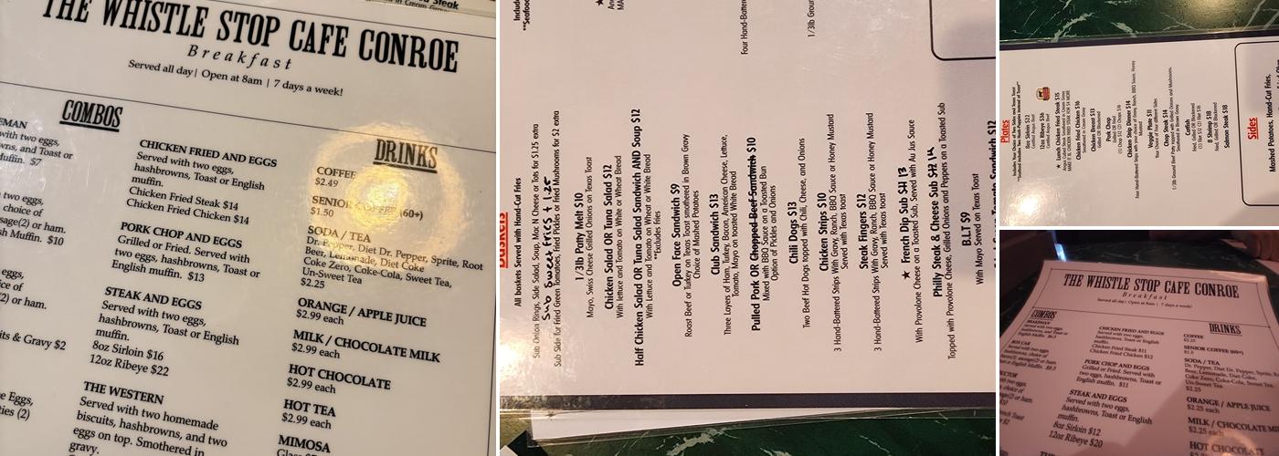 The Whistle Stop Cafe Menu