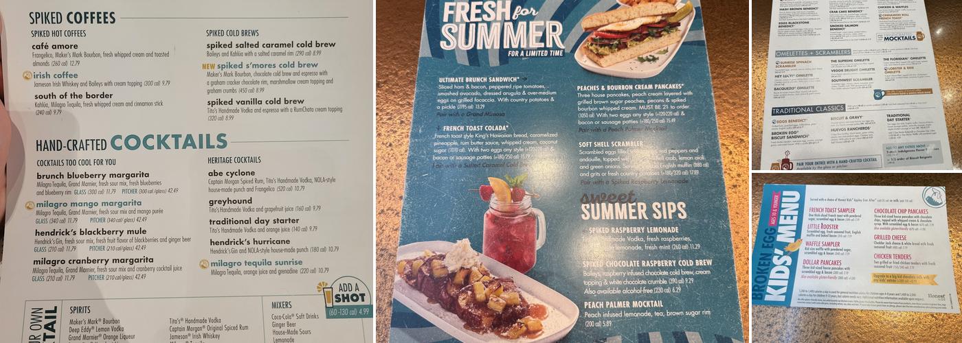 Another Broken Egg Cafe Menu