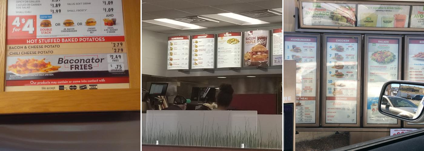 Wendy's Menu