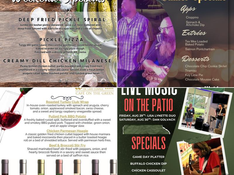 Café on the Green Menu