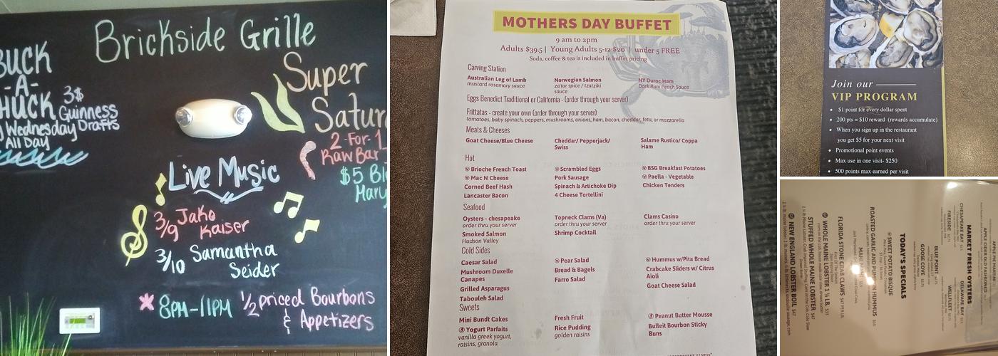 Brickside Grille Menu