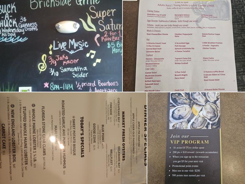 Brickside Grille Menu