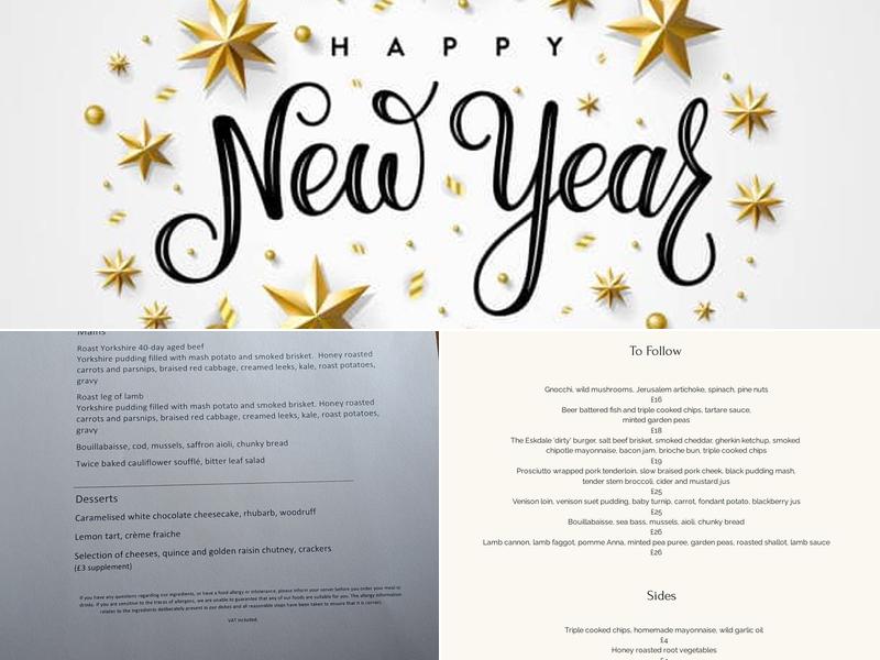 The Eskdale Castleton Menu