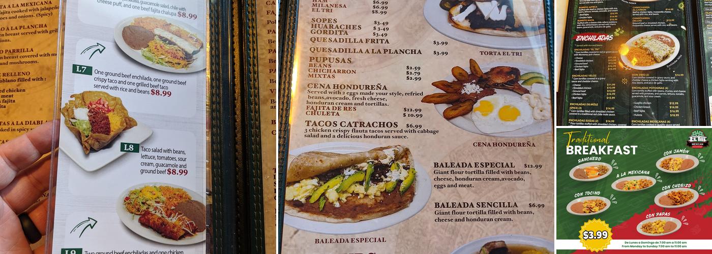 El Tri Menu