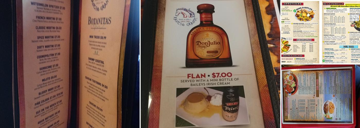 Rancho Grande Bar and Grill Menu