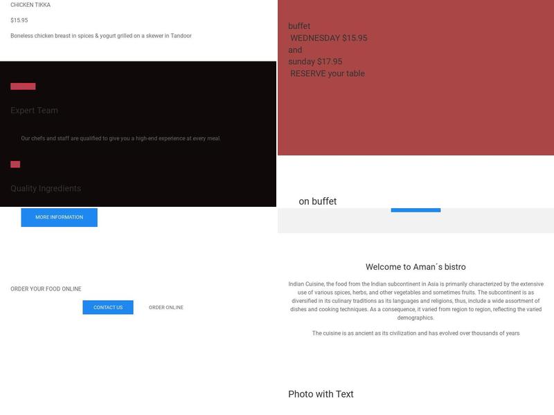 Aman's Indian Bistro Menu