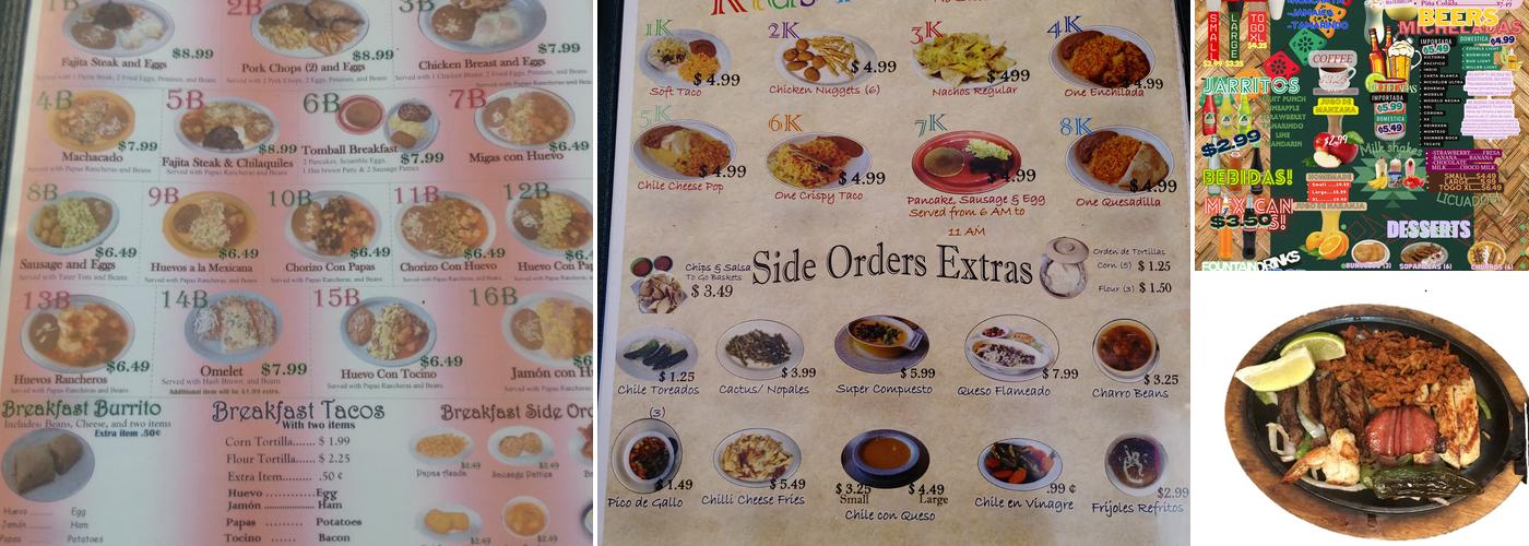 El Emperador Menu