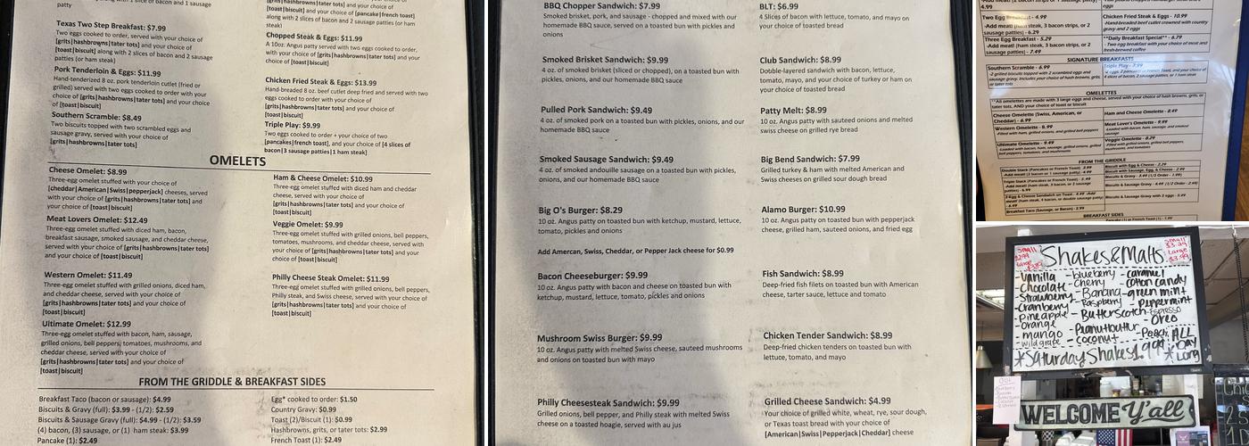 D & M Diner Menu