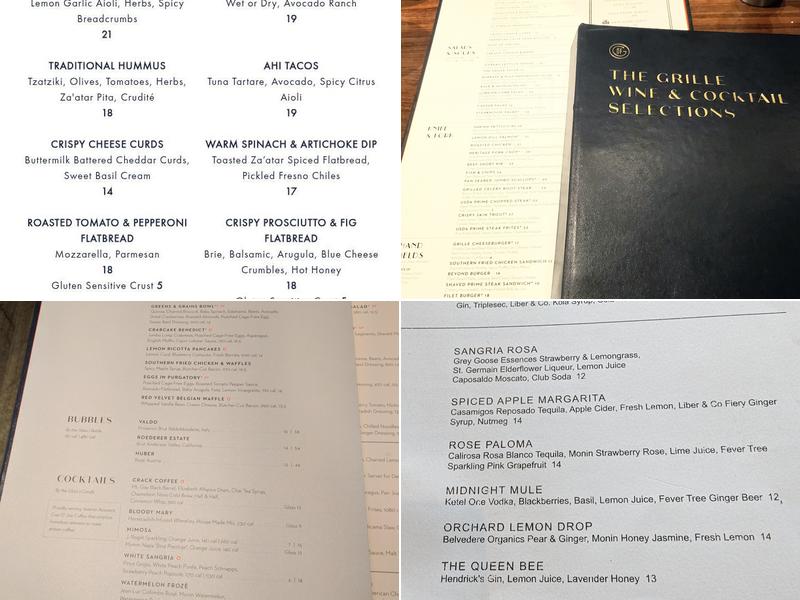 Del Frisco's Grille Menu