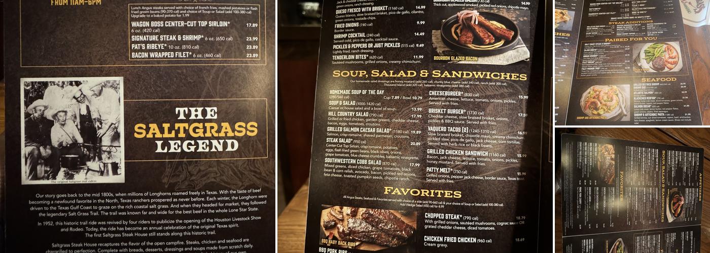 Saltgrass Steak House Menu