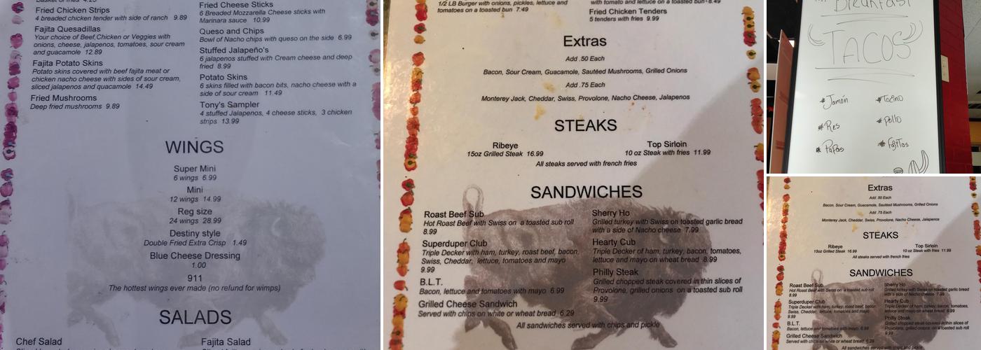 19th Hole Grill & Bar Menu