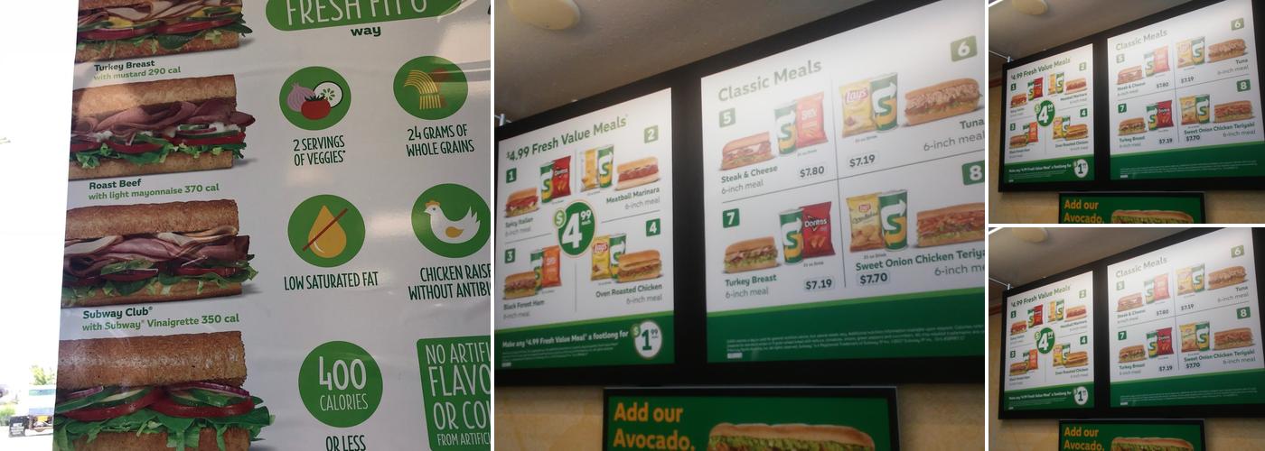 Subway Menu