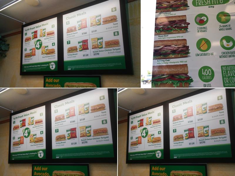 Subway Menu