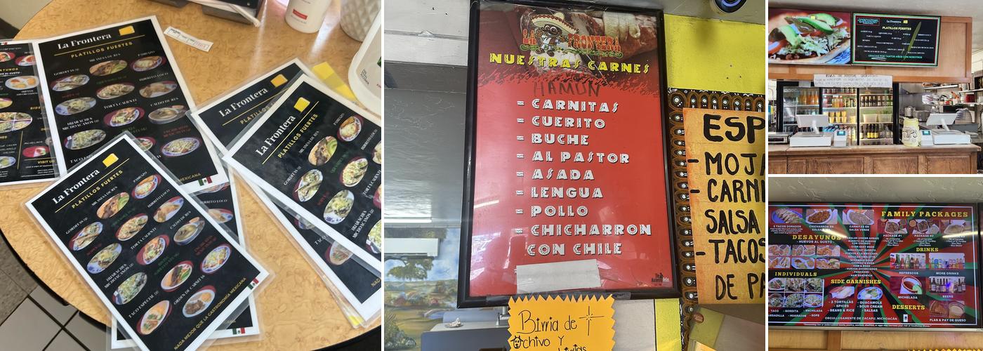 La Frontera Menu