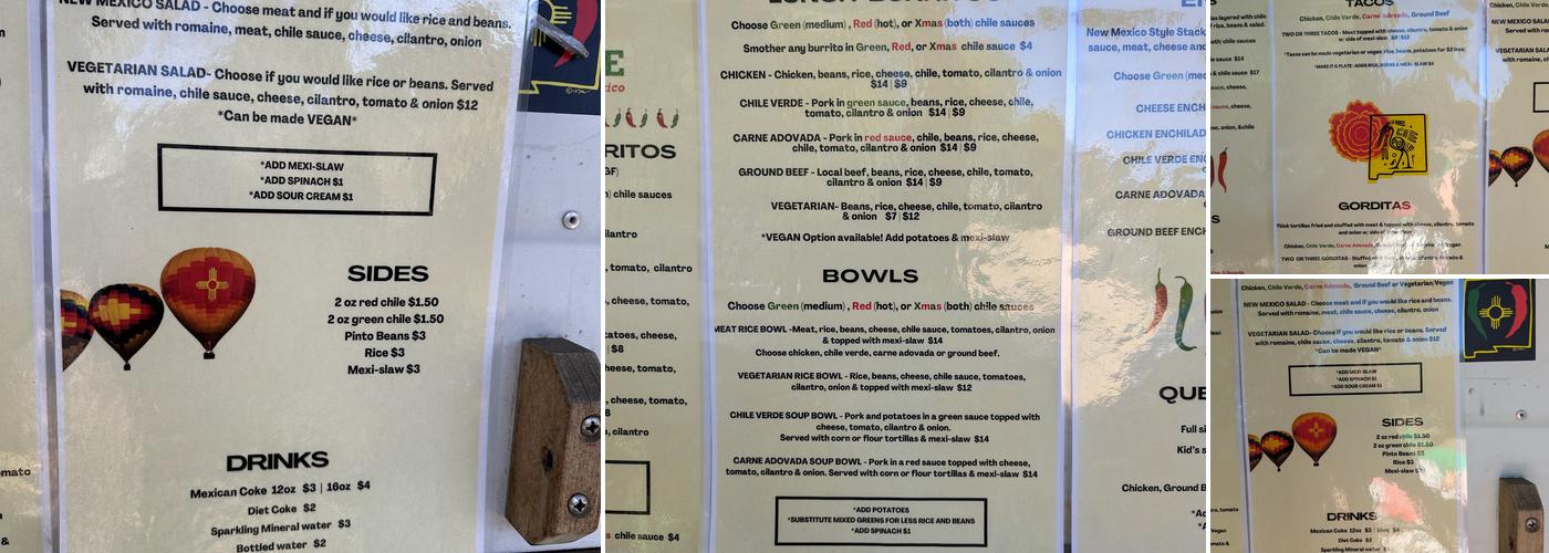 Sol Verde Menu