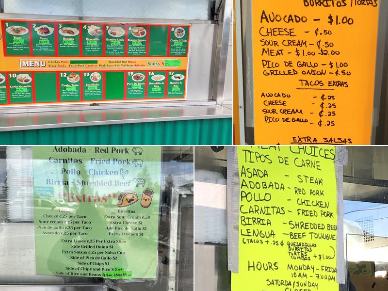 Tacos Pihuamo Menu