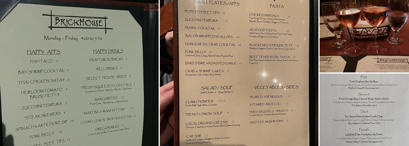 Brickhouse Menu