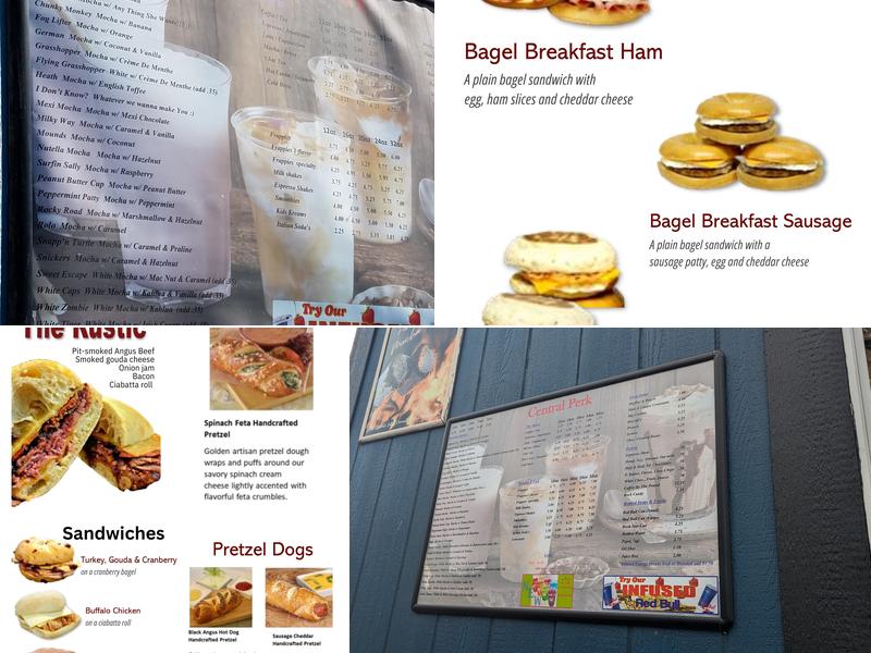 Central Perk Menu