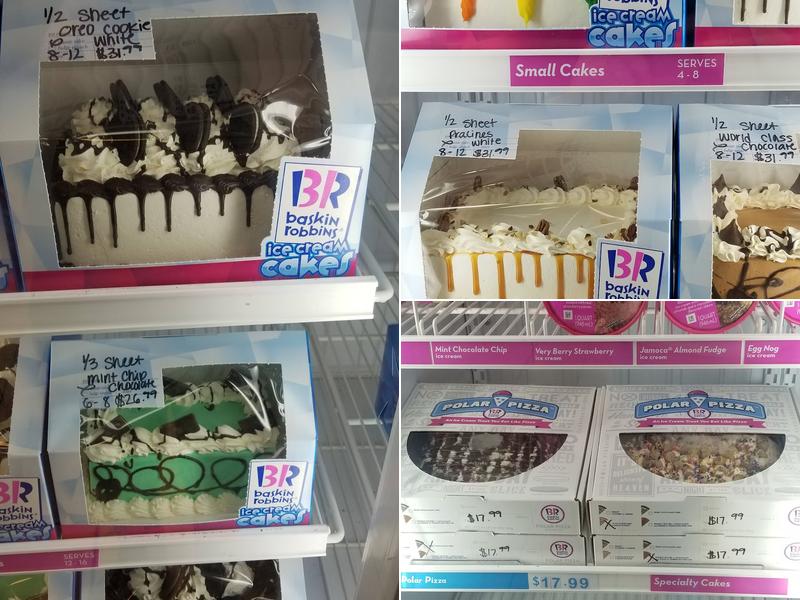 Baskin-Robbins Menu