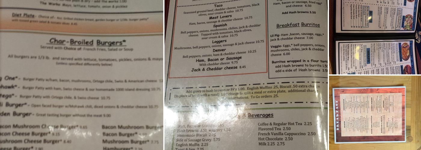 Mohawk Restaurant Menu