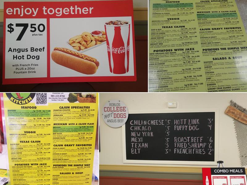 Cajun Potato Kitchen 2 Menu