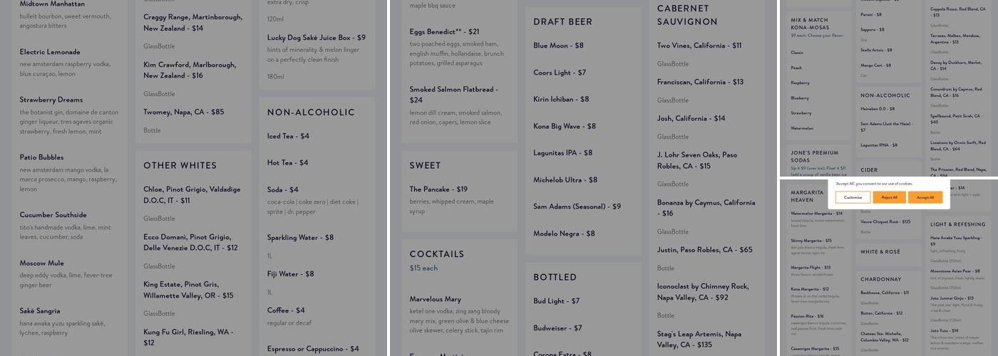 Kona Grill Menu