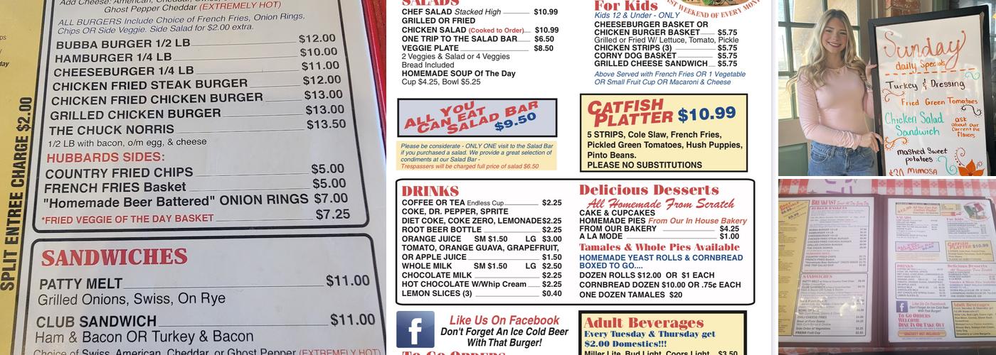 Hubbard's Menu