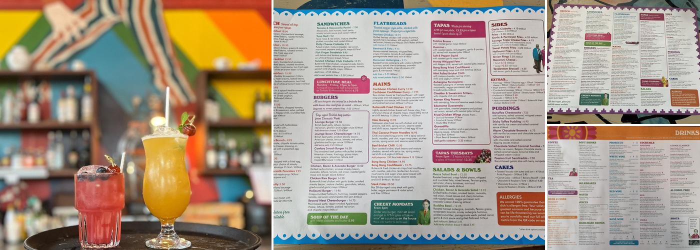 Rococo Lounge Menu
