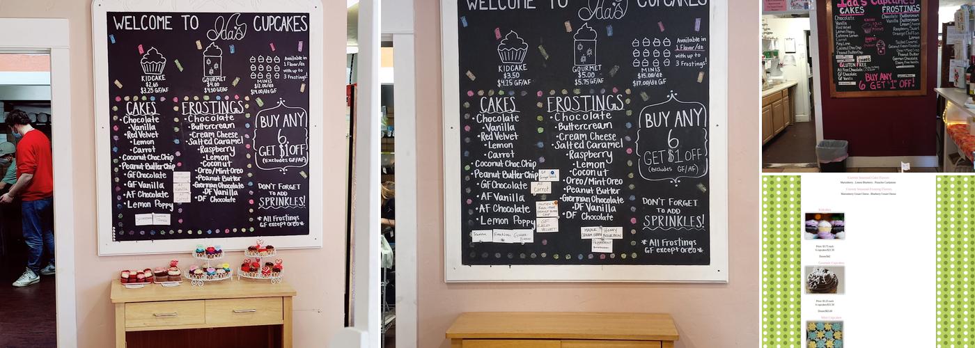 Ida's Cupcake Café on Galveston Menu