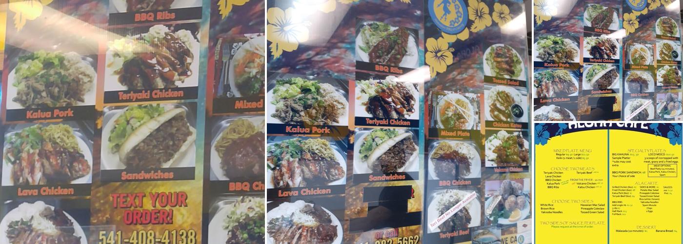 Aloha Cafe Menu