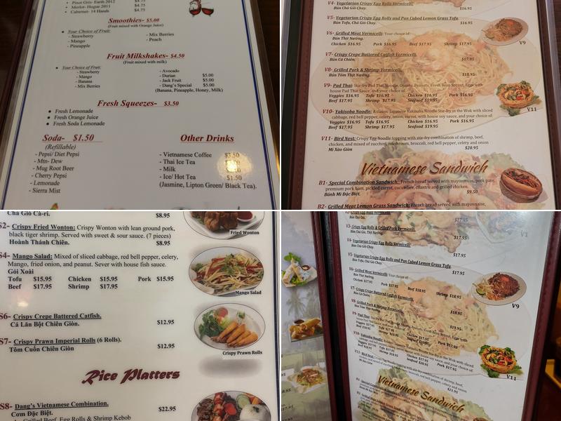 Dang's | Vietnamese Restaurant Menu