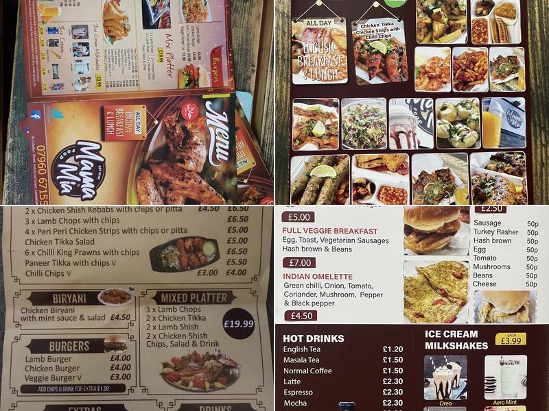 Mamamia Food Menu