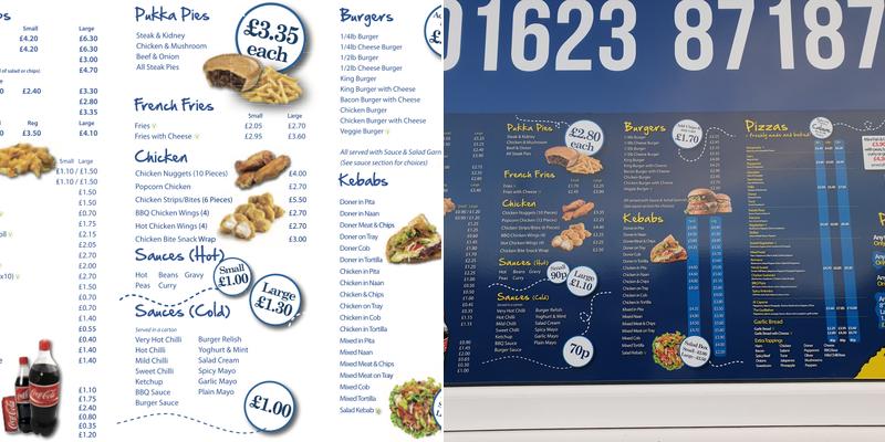 Antonio's Fish Bar Menu