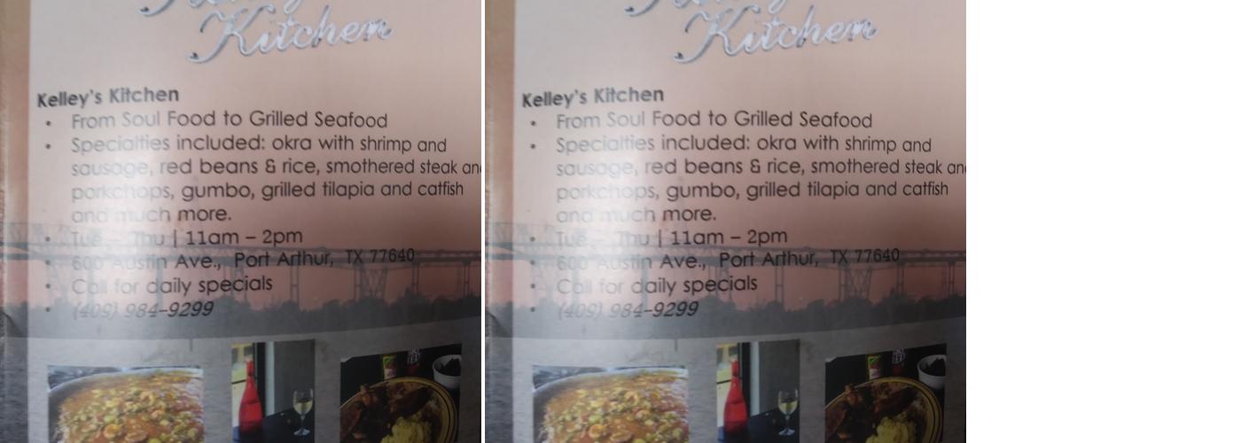 Kelley's Kitchen Menu