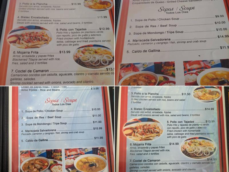 Los Compadres Pupuseria Menu