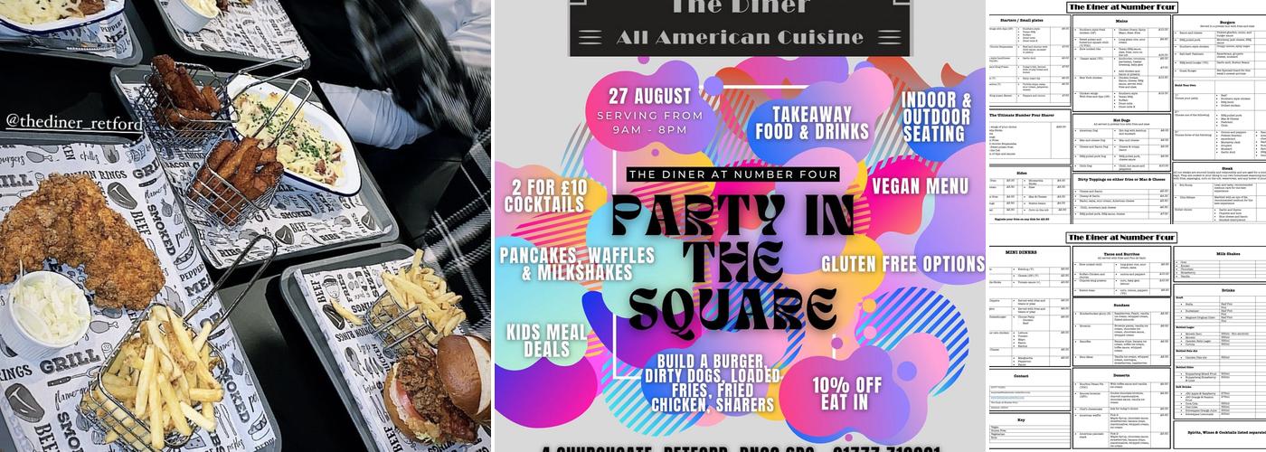 The Diner At Number Four Menu