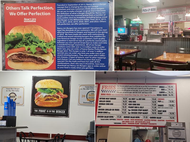 Nancy Jo's Burgers And Fries Menu