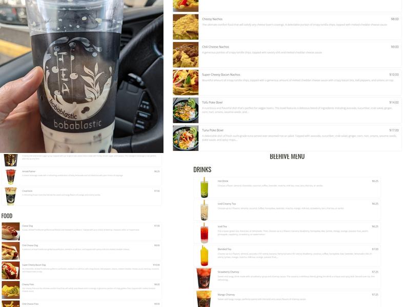 Bobablastic Menu