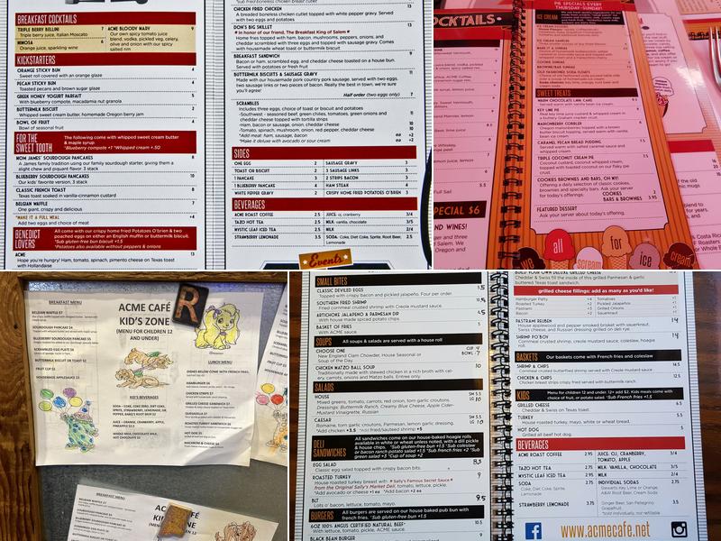 ACME Cafe Menu