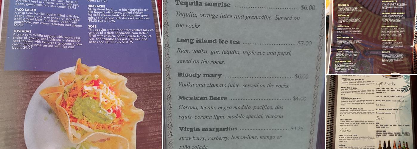 La Margarita Express Menu