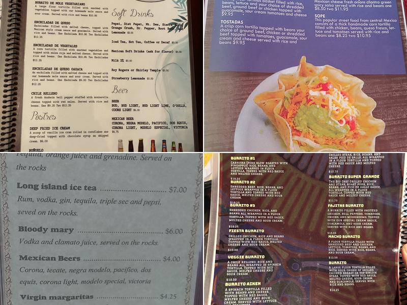 La Margarita Express Menu