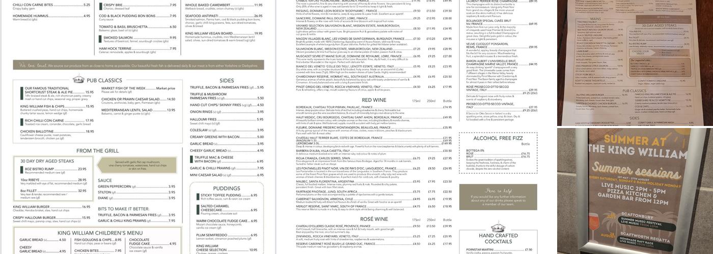 King William Menu