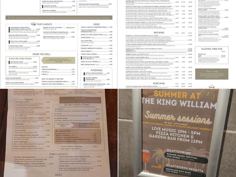 King William Menu