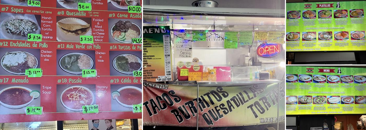 Taqueria Los Panditas Menu