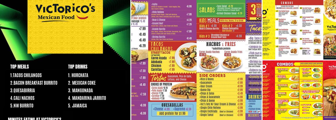 Victorico’s Mexican Food - Wallace Rd Salem Menu