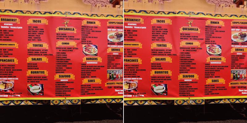 El Grullense Menu